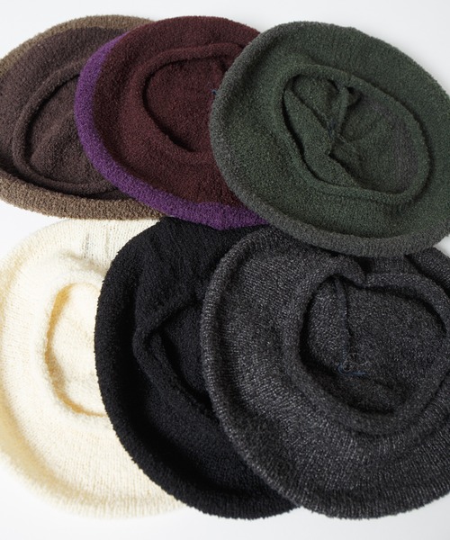 Curling Yarn Knit Tam Beret / リングヤーンニットタムベレー（ニットキャップ/ビーニー）｜RACAL（ラカル）