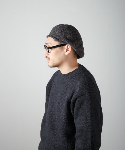 Curling Yarn Knit Tam Beret / リングヤーンニットタムベレー（ニットキャップ/ビーニー）｜RACAL（ラカル）