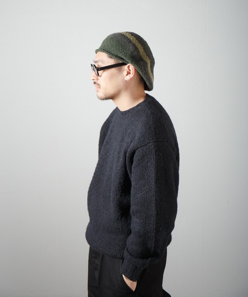 Curling Yarn Knit Tam Beret / リングヤーンニットタムベレー（ニットキャップ/ビーニー）｜RACAL（ラカル）
