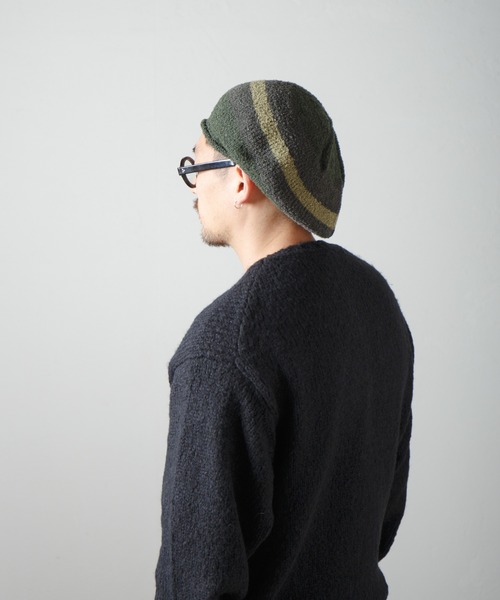 Curling Yarn Knit Tam Beret / リングヤーンニットタムベレー（ニットキャップ/ビーニー）｜RACAL（ラカル）