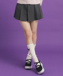 【カラー追加/オールシーズン対応】ベルト付きプリーツスカート