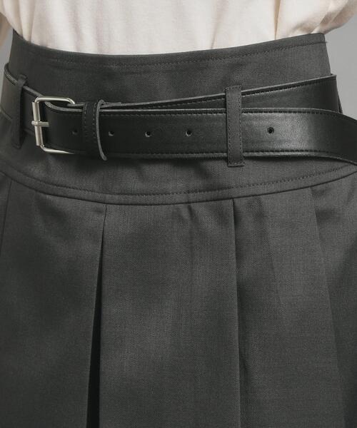 PINK-latte(ピンクラテ)の「◆【カラー追加/オールシーズン対応】ベルト付きプリーツスカート(スカート・キッズ・チャコールグレー/ブラック/ベージュ/ブラウン系・16/15 /14/13)」の14枚目の写真