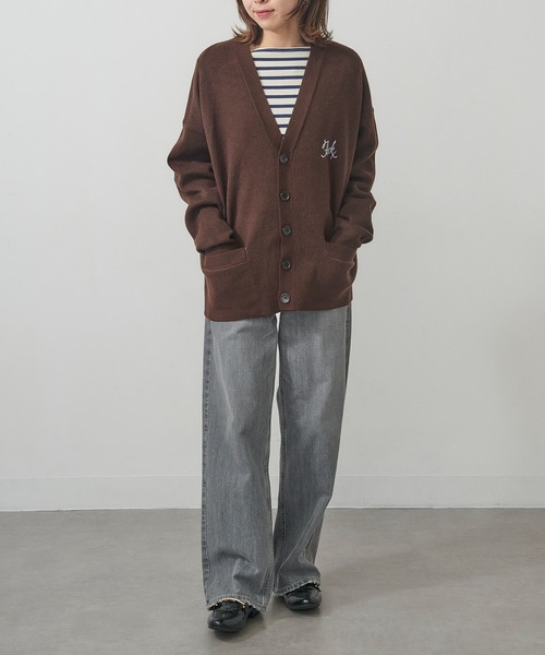 St.Johns 3rd club（セントジョンズサードクラブ）の「【St.Johns 3rd club】カレッジニットカーディガン（カーディガン/ボレロ・レディース・グレー/ブラウン/ネイビー/チャコールグレー/バーガンディー/グレー系2・FREE）」の20枚目の写真