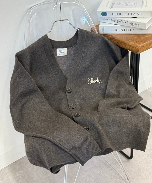 St.Johns 3rd club（セントジョンズサードクラブ）の「【St.Johns 3rd club】カレッジニットカーディガン（カーディガン/ボレロ・レディース・グレー/ブラウン/ネイビー/チャコールグレー/バーガンディー/グレー系2・FREE）」の8枚目の写真