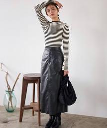 mysty woman | エコレザーナロースカート 152023(スカート)