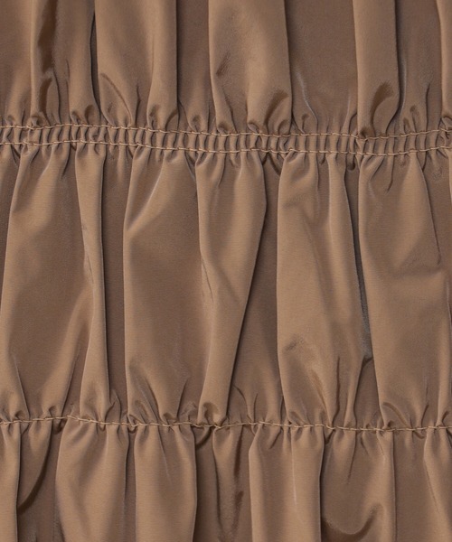 FOUND GOOD（ファウンドグッド）の「シャーリングスカート（スカート・レディース・アイボリー/ブラック/ブラウン系3・L/M/S）」の10枚目の写真