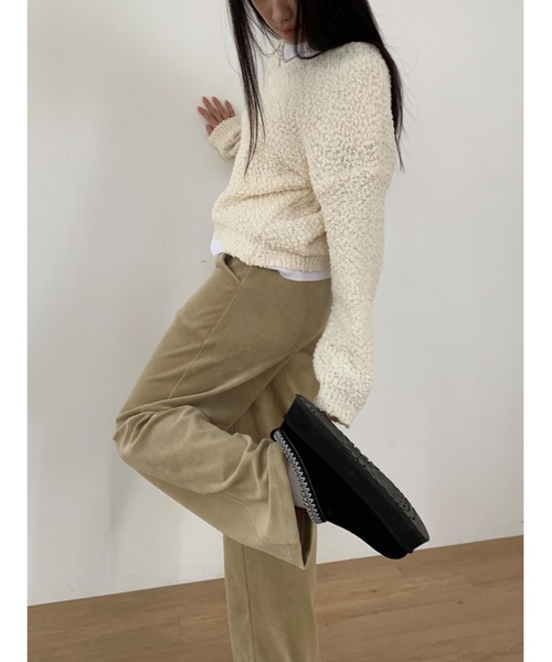 Didot.showroom（ディドット ショールーム）の「Vネッククロップドニット（ニット/セーター・レディース・カーキ/ブラック/ブルー/アイボリー・FREE）」の8枚目の写真