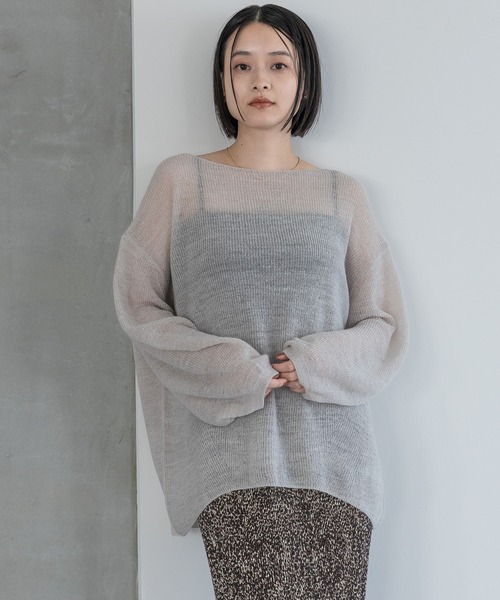 A part by(アパートバイ)の「Babyモヘヤプルオーバー_長袖(ニット/セーター・レディース・グリーン系その他4/オフホワイト/チャコールグレー/ライトベージュ/ライトブラウン/グリーン系その他2・FREE)」の4枚目の写真