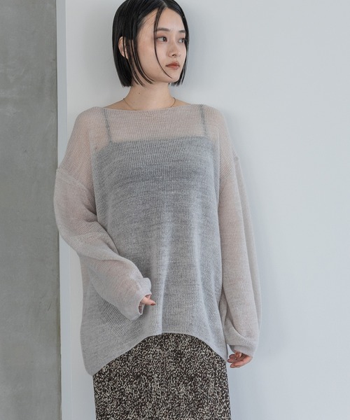 かぐれ　モヘヤプルオーバーニット　グレー 楽天市場】モヘヤプルオーバーニット／かぐれ（kagure） : 丸井