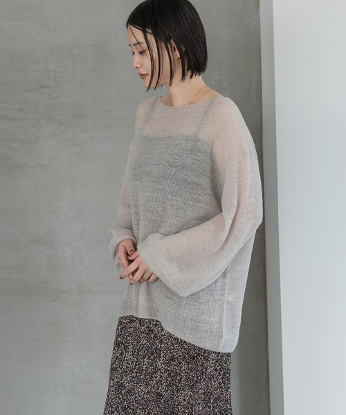 A part by(アパートバイ)の「Babyモヘヤプルオーバー_長袖(ニット/セーター・レディース・グリーン系その他4/オフホワイト/チャコールグレー/ライトベージュ/ライトブラウン/グリーン系その他2・FREE)」の11枚目の写真