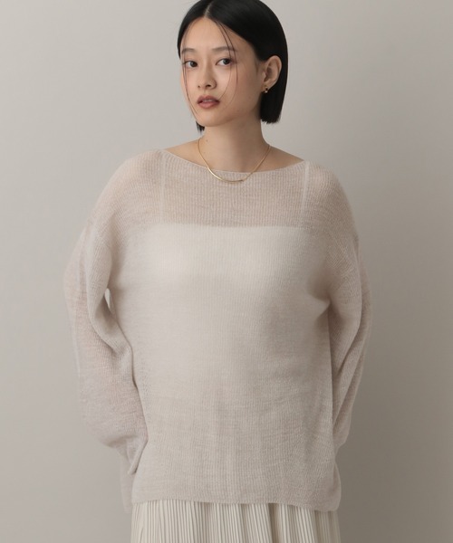 A part by(アパートバイ)の「Babyモヘヤプルオーバー_長袖(ニット/セーター・レディース・グリーン系その他4/オフホワイト/チャコールグレー/ライトベージュ/ライトブラウン/グリーン系その他2・FREE)」の13枚目の写真