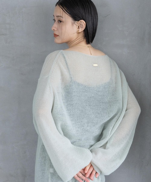 A part by(アパートバイ)の「Babyモヘヤプルオーバー_長袖(ニット/セーター・レディース・グリーン系その他4/オフホワイト/チャコールグレー/ライトベージュ/ライトブラウン/グリーン系その他2・FREE)」の7枚目の写真