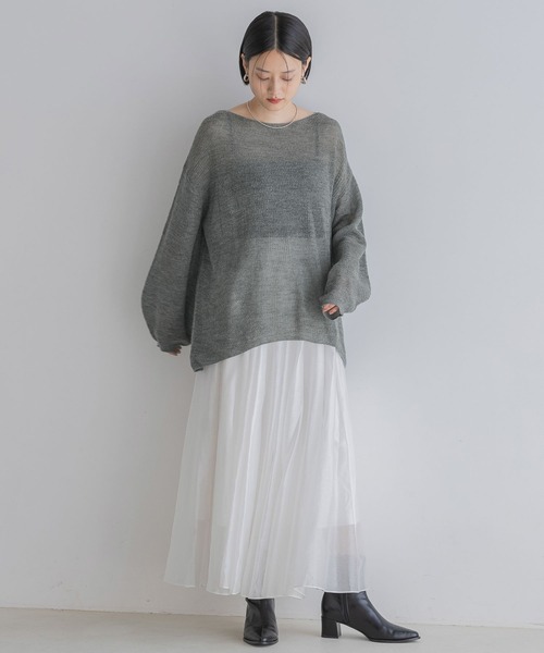 A part by(アパートバイ)の「Babyモヘヤプルオーバー_長袖(ニット/セーター・レディース・グリーン系その他4/オフホワイト/チャコールグレー/ライトベージュ/ライトブラウン/グリーン系その他2・FREE)」の14枚目の写真