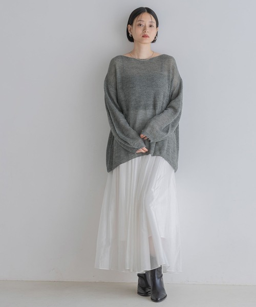 A part by(アパートバイ)の「Babyモヘヤプルオーバー_長袖(ニット/セーター・レディース・グリーン系その他4/オフホワイト/チャコールグレー/ライトベージュ/ライトブラウン/グリーン系その他2・FREE)」の15枚目の写真