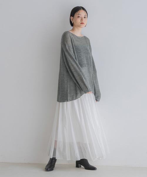 A part by(アパートバイ)の「Babyモヘヤプルオーバー_長袖(ニット/セーター・レディース・グリーン系その他4/オフホワイト/チャコールグレー/ライトベージュ/ライトブラウン/グリーン系その他2・FREE)」の16枚目の写真