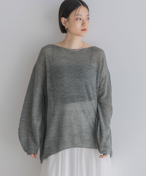 A part by(アパートバイ)の「Babyモヘヤプルオーバー_長袖(ニット/セーター・レディース・グリーン系その他4/オフホワイト/チャコールグレー/ライトベージュ/ライトブラウン/グリーン系その他2・FREE)」の19枚目の写真