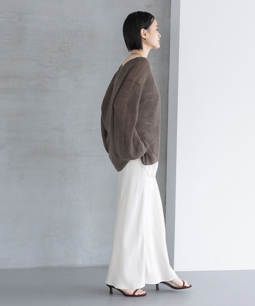 A part by(アパートバイ)の「Babyモヘヤプルオーバー_長袖(ニット/セーター・レディース・グリーン系その他4/オフホワイト/チャコールグレー/ライトベージュ/ライトブラウン/グリーン系その他2・FREE)」の22枚目の写真