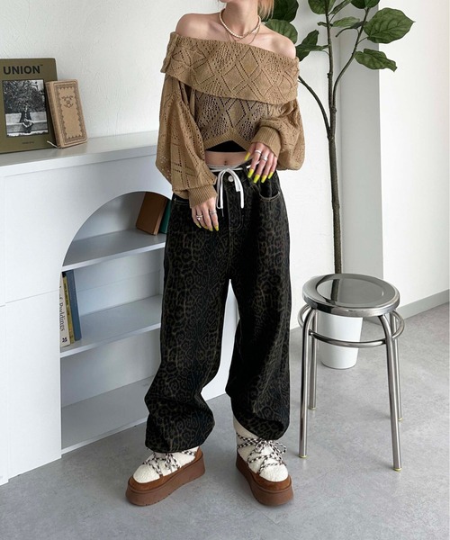 sedacle girl（セダクルガール）の「2WAY透かしオフショルニット（ニット/セーター・レディース・グレー/キャメル/ピンク・FREE）」の11枚目の写真