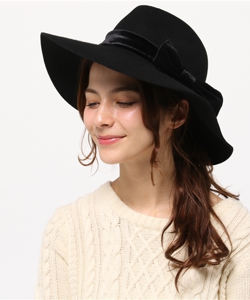 axes femme（アクシーズファム）の「中折れつば広帽子（ハット・レディース・グレー/ワイン/ブラック・MEDIUM）」の12枚目の写真