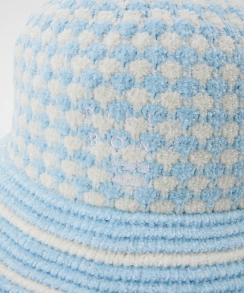 BILLABONG（ビラボン）の「BILLABONG レディース BLOCK CHECK CHENILLE ハット 【2024年秋冬モデル】/ビラボンロゴニットハット（ハット・レディース・ライトブルー/ブラック/ホワイト系その他・FREE）」の13枚目の写真
