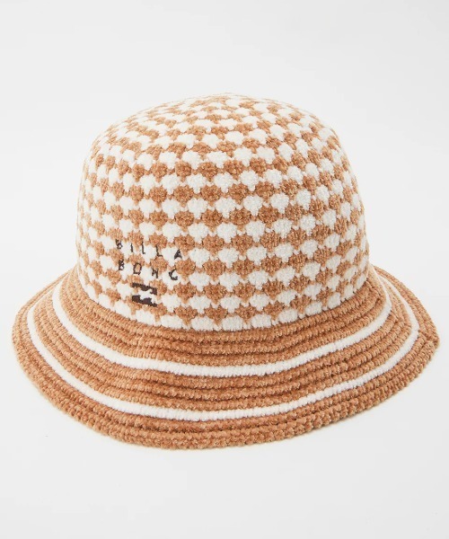 BILLABONG（ビラボン）の「BILLABONG レディース BLOCK CHECK CHENILLE ハット 【2024年秋冬モデル】/ビラボンロゴニットハット（ハット・レディース・ライトブルー/ブラック/ホワイト系その他・FREE）」の15枚目の写真