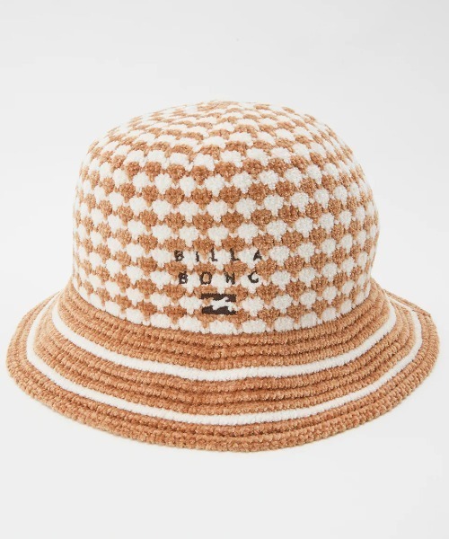 BILLABONG（ビラボン）の「BILLABONG レディース BLOCK CHECK CHENILLE ハット 【2024年秋冬モデル】/ビラボンロゴニットハット（ハット・レディース・ライトブルー/ブラック/ホワイト系その他・FREE）」の16枚目の写真