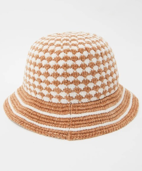 BILLABONG（ビラボン）の「BILLABONG レディース BLOCK CHECK CHENILLE ハット 【2024年秋冬モデル】/ビラボンロゴニットハット（ハット・レディース・ライトブルー/ブラック/ホワイト系その他・FREE）」の17枚目の写真