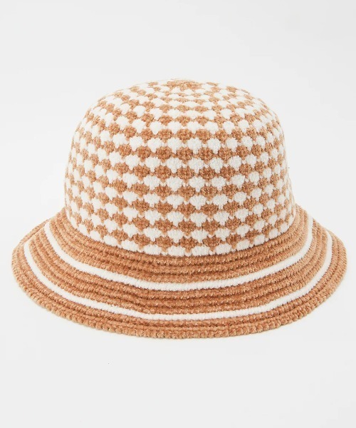 BILLABONG（ビラボン）の「BILLABONG レディース BLOCK CHECK CHENILLE ハット 【2024年秋冬モデル】/ビラボンロゴニットハット（ハット・レディース・ライトブルー/ブラック/ホワイト系その他・FREE）」の18枚目の写真