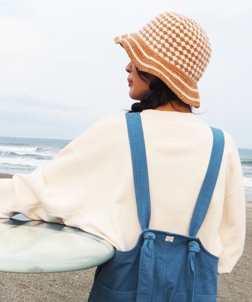 BILLABONG（ビラボン）の「BILLABONG レディース BLOCK CHECK CHENILLE ハット 【2024年秋冬モデル】/ビラボンロゴニットハット（ハット・レディース・ライトブルー/ブラック/ホワイト系その他・FREE）」の21枚目の写真