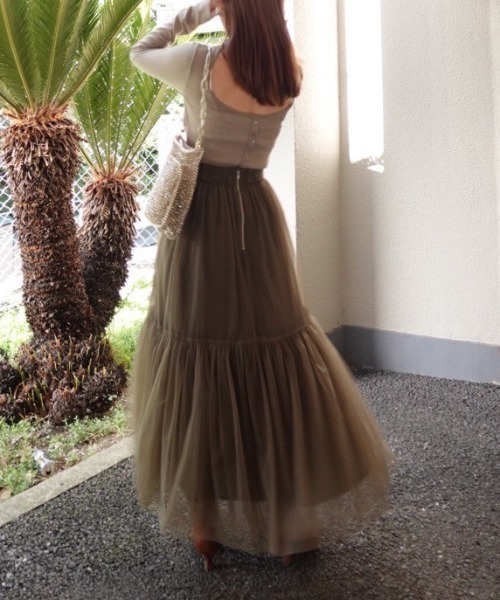 rienda（リエンダ）の「バックオープンボタンニットトップス（ニット/セーター・レディース・ピンク/ブラウン/アイボリー/ブラック・FREE）」の8枚目の写真