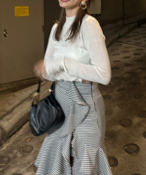 rienda（リエンダ）の「バックオープンボタンニットトップス（ニット/セーター・レディース・ピンク/ブラウン/アイボリー/ブラック・FREE）」の11枚目の写真