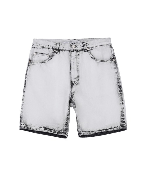 BLEACHED DENIM SHORTS