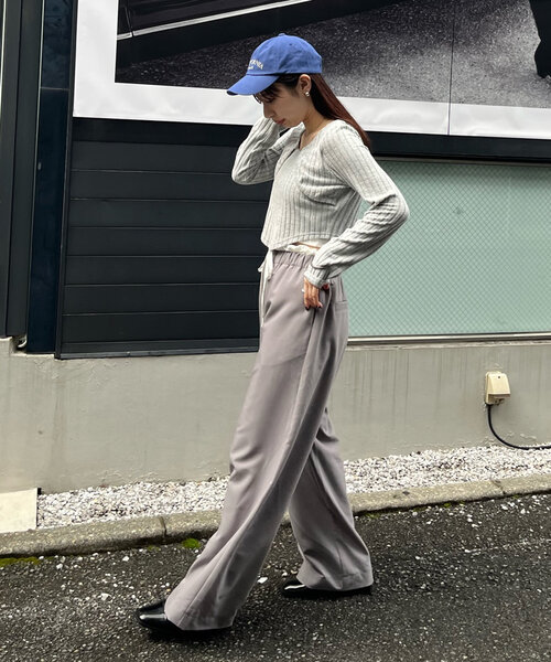 mline（エムライン）の「[mline]レイヤードトップス（Tシャツ/カットソー・レディース・グレー/オフホワイト/ブラック/カーキ/ピンク・FREE）」の22枚目の写真