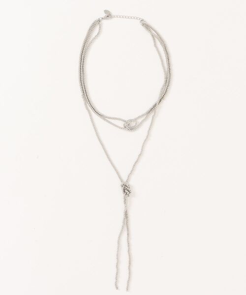 LOWRYS FARM（ローリーズファーム）の「マルチＷＡＹネックレス　 150517（ネックレス・レディース・シルバー/アイボリー・FREE）」の2枚目の写真