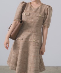 INTER FACTORY | ツイードワンピース【セレモニー/オケージョンにも◎】 made in INTER FACTORY(ワンピース)