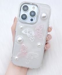 Lace Ladies（レースレディース）の「バタフライ メニー パール iPhone ケース（スマホケース/カバー）」