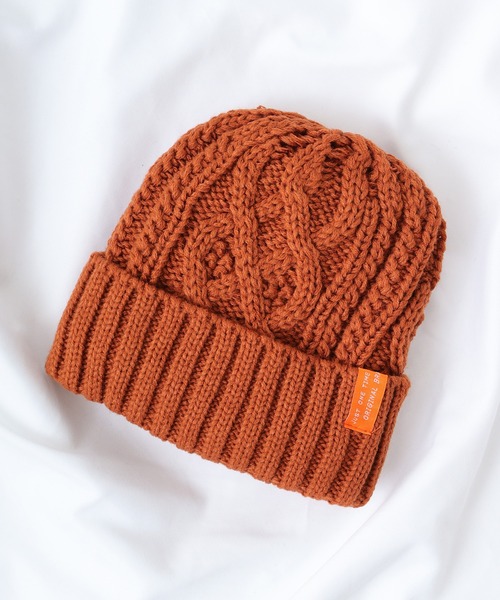 TESTIFY（テスティファイ）の「ケーブルインサイドワッチ（ニットキャップ/ビーニー・メンズ・ブラック/ブラウン/アイボリー/オレンジ/ブルー・FREE）」の5枚目の写真