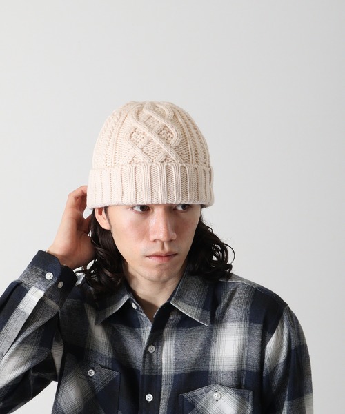 TESTIFY（テスティファイ）の「ケーブルインサイドワッチ（ニットキャップ/ビーニー・メンズ・ブラック/ブラウン/アイボリー/オレンジ/ブルー・FREE）」の13枚目の写真