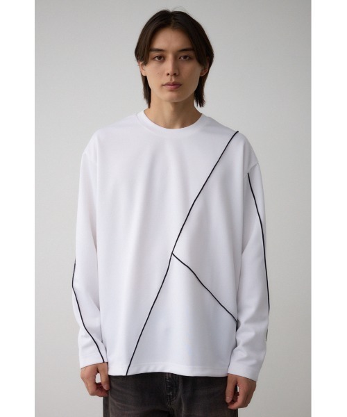 AZUL by moussy（アズールバイマウジー）の「メローステッチスウィッチングプルオーバー（Tシャツ/カットソー・メンズ・ブラック系その他/グレー系その他/ホワイト・LARGE/MEDIUM）」の7枚目の写真