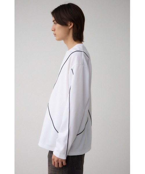 AZUL by moussy（アズールバイマウジー）の「メローステッチスウィッチングプルオーバー（Tシャツ/カットソー・メンズ・ブラック系その他/グレー系その他/ホワイト・LARGE/MEDIUM）」の8枚目の写真