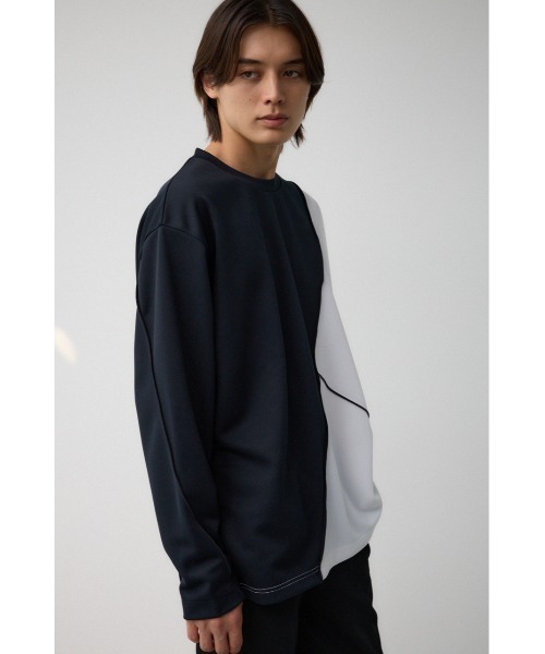 AZUL by moussy（アズールバイマウジー）の「メローステッチスウィッチングプルオーバー（Tシャツ/カットソー・メンズ・ブラック系その他/グレー系その他/ホワイト・LARGE/MEDIUM）」の15枚目の写真