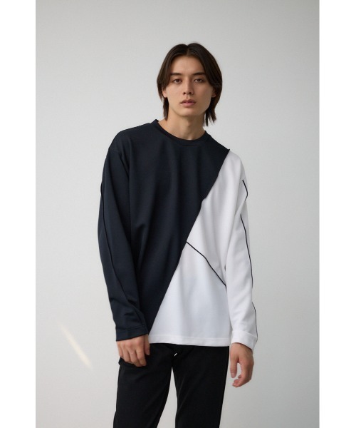 AZUL by moussy（アズールバイマウジー）の「メローステッチスウィッチングプルオーバー（Tシャツ/カットソー・メンズ・ブラック系その他/グレー系その他/ホワイト・LARGE/MEDIUM）」の16枚目の写真