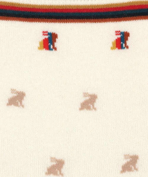 Paul Smith(ポールスミス)の「ウィメンズ アーティストストライプラビット ソックス / 145601 CSW(ソックス/靴下・レディース・グレー/オフホワイト/ネイビー・22-24)」の4枚目の写真