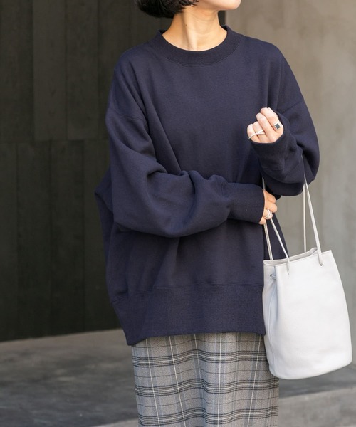 FORK&SPOON（フォークアンドスプーン）の「FORK&SPOON　ラフィー裏毛バックジップスウェット（スウェット・レディース・ネイビー/グレー系その他・1）」の14枚目の写真