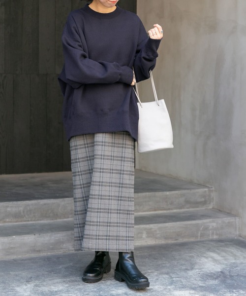 FORK&SPOON（フォークアンドスプーン）の「FORK&SPOON　ラフィー裏毛バックジップスウェット（スウェット・レディース・ネイビー/グレー系その他・1）」の15枚目の写真