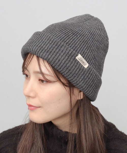 COLEMAN（コールマン）の「裏ボア リブ ニットワッチ（ニット帽） 深め（ニットキャップ/ビーニー・メンズ・ブラック/アイボリー/チャコール・FREE）」の2枚目の写真
