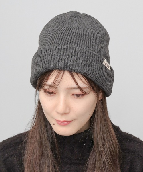 裏ボア リブ ニットワッチ（ニット帽） 深め（ニットキャップ/ビーニー