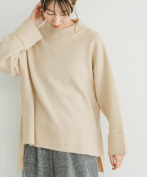 ITEMS URBANRESEARCH（アイテムズ アーバンリサーチ）の「ワイドハイネックニット（ニット/セーター・レディース・チャコールグレー/ブルー/アイボリー/ラベンダー・FREE）」の20枚目の写真