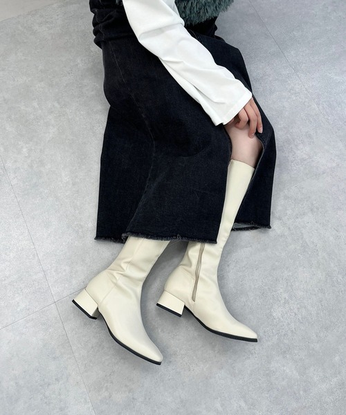 ORiental TRaffic（オリエンタルトラフィック）の「ロングブーツ/31483（ブーツ・レディース・ブラック/アイボリー/モカ・LL/S/M/L）」の16枚目の写真