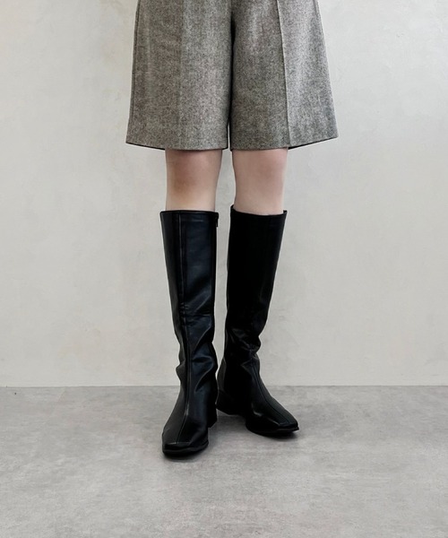 ORiental TRaffic（オリエンタルトラフィック）の「ロングブーツ/31483（ブーツ・レディース・ブラック/アイボリー/モカ・LL/S/M/L）」の4枚目の写真